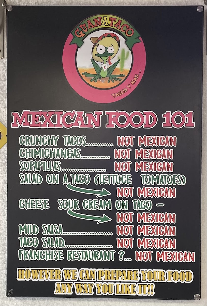 Guanataco Menu - Image 1